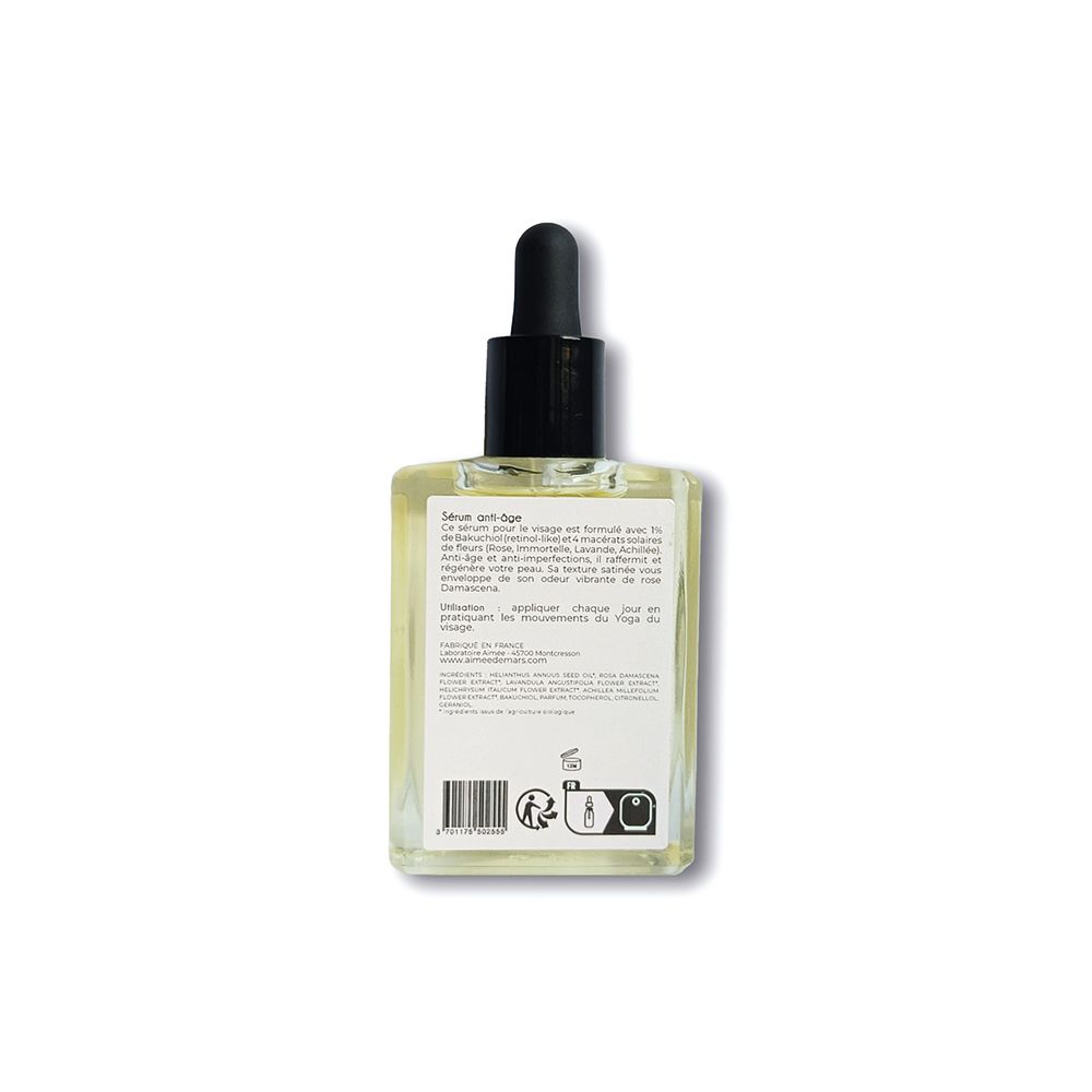 Achterkant van de fles. Label met tekst en pictogrammen. Barcode onderaan.