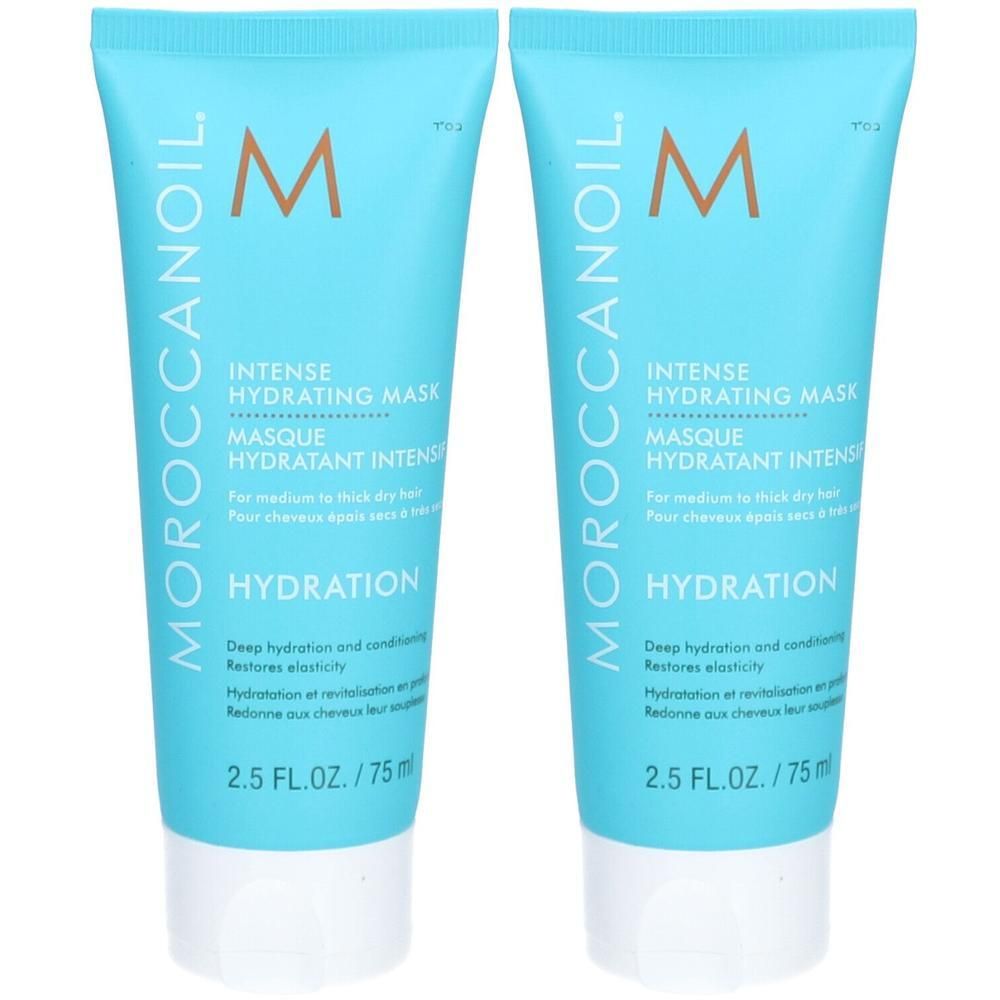Twee Moroccanoil Intense Hydrating Mask tubes, 75ml.