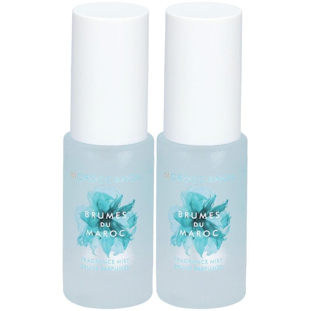 Twee flacons Moroccanoil Brumes du Maroc haar- en lichaamsspray.