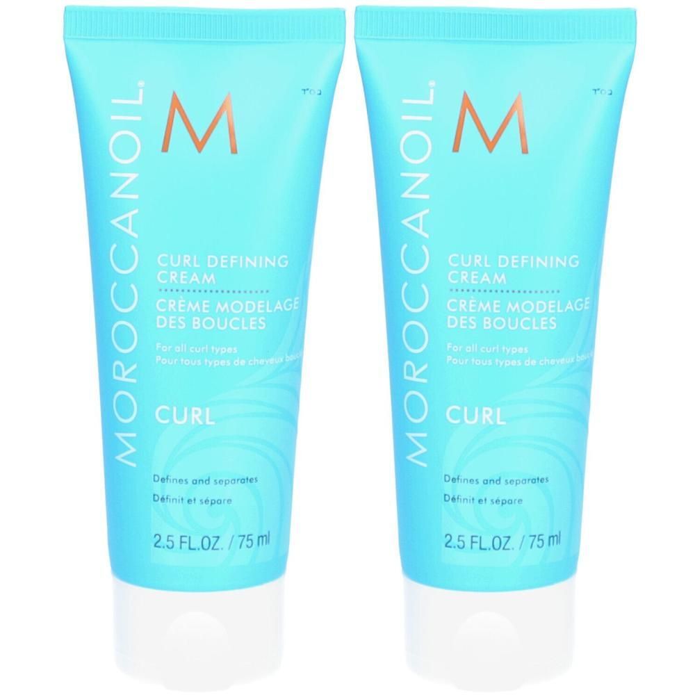 Deux tubes de Moroccanoil Curl Defining Cream, 75 ml.