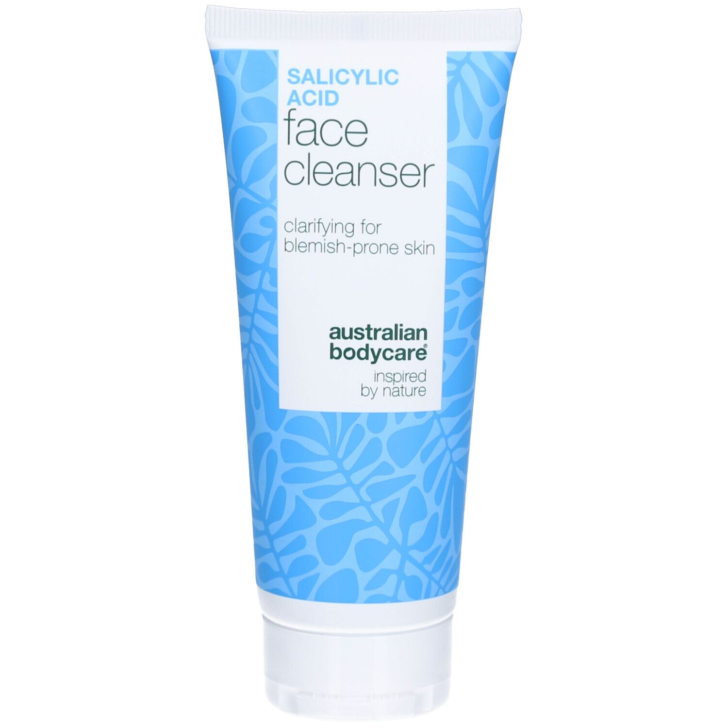 Tube de nettoyant visage à l'acide salicylique, clarifiant pour peaux à tendance acnéique, marque Australian Bodycare.