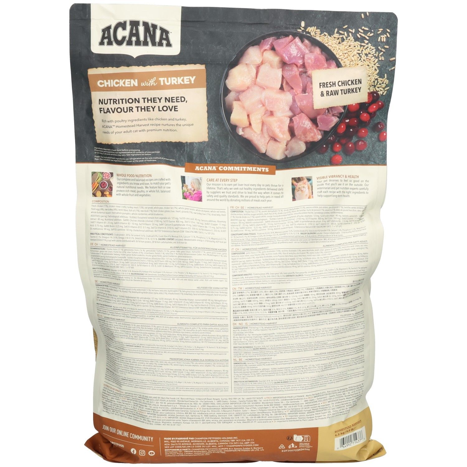 ACANA Nourriture pour chien Poulet et Dinde, sac de 2kg.