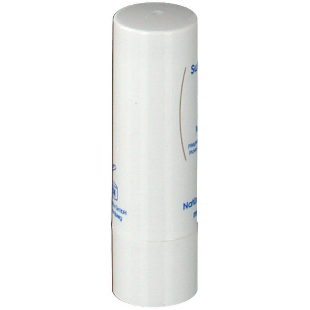 Witte stick met opschrift Sulfoderm, Teint Stick. Tekst: Verzorging die puistjes en een onzuivere huid bedekt.
