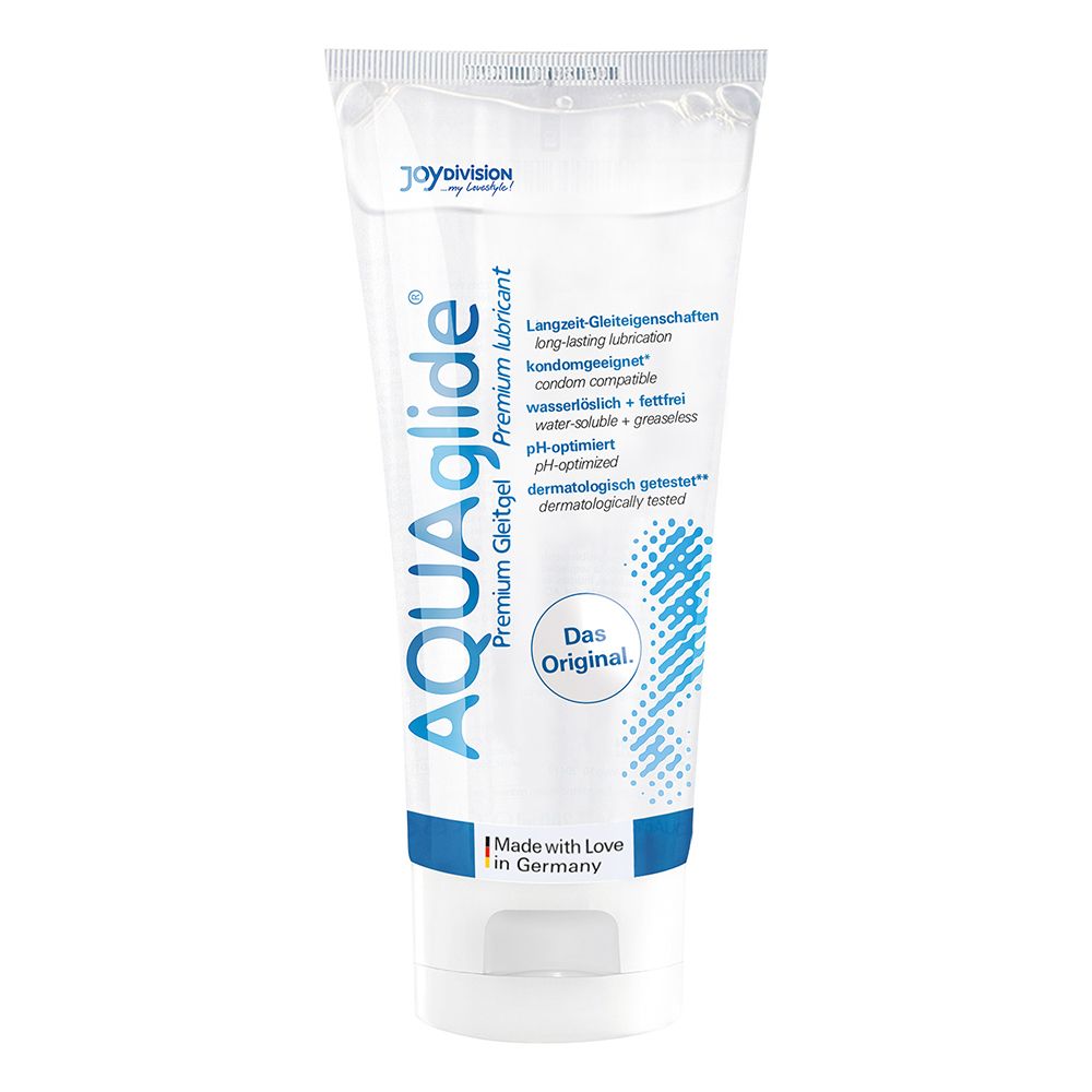 Gel AQUAglide, tube. Propriétés lubrifiantes longue durée, compatible avec les préservatifs, soluble dans l'eau, sans graisse, pH optimisé.