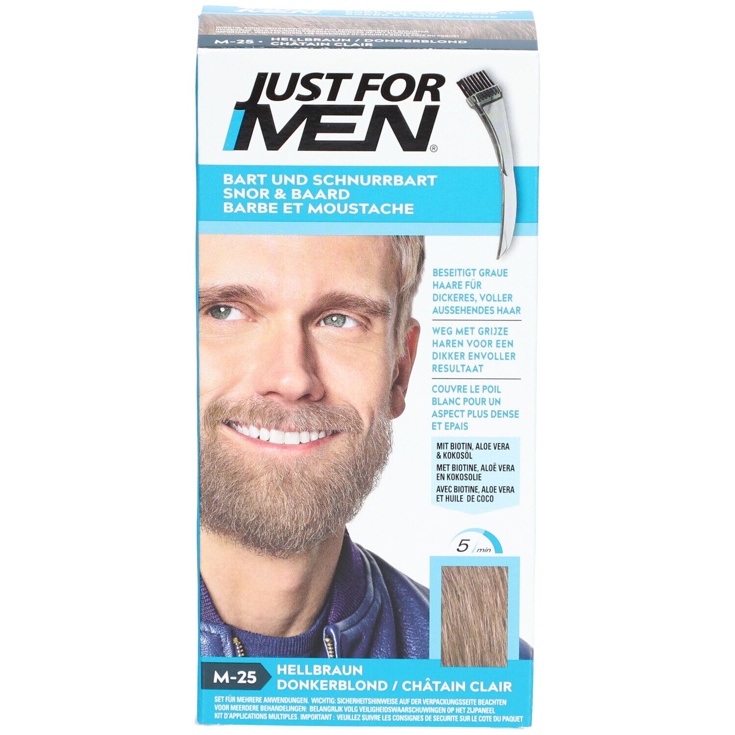 Just For Men Gel Coloration Barbe Châtain Clair