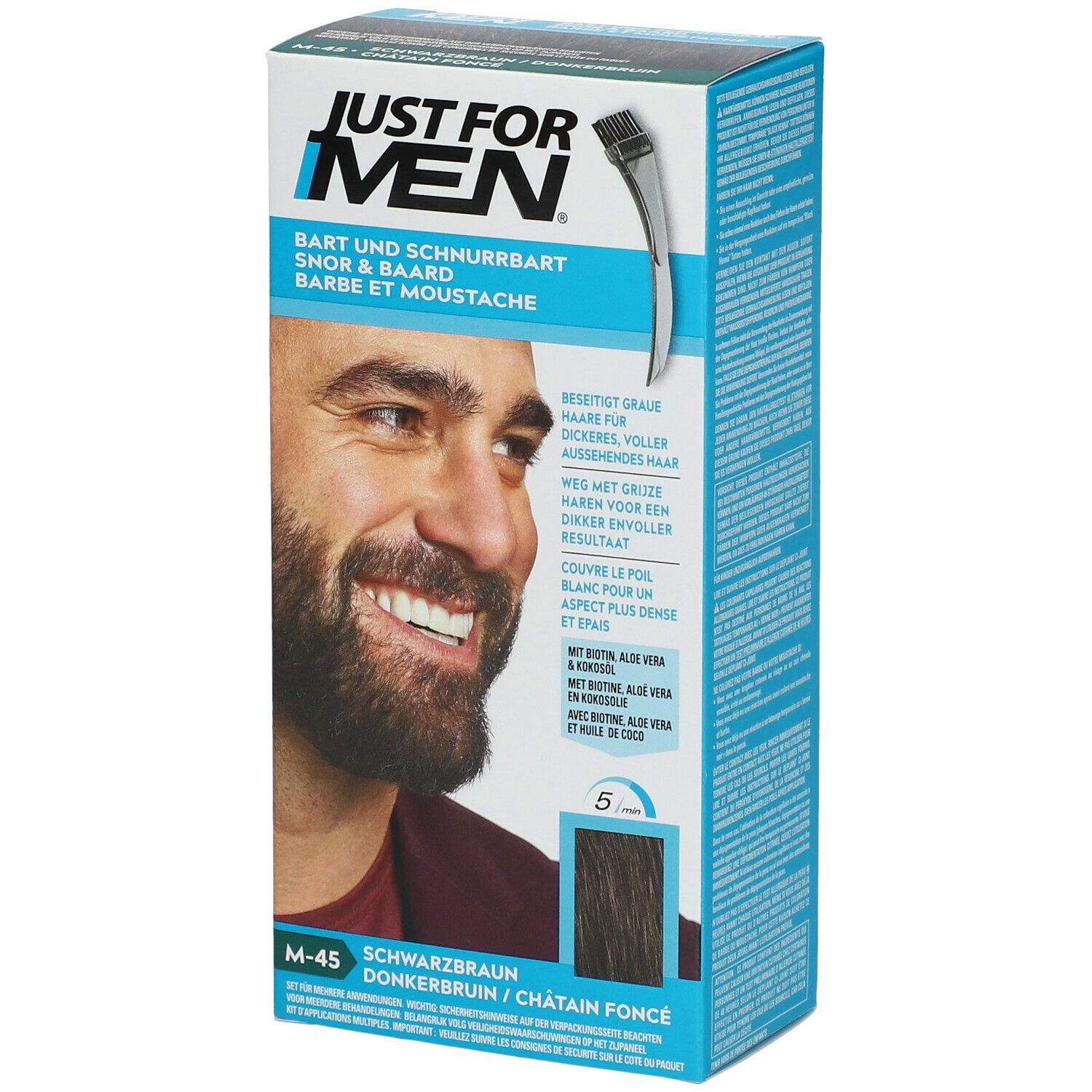 Just For Men Gel Coloration Barbe Châtain Foncé