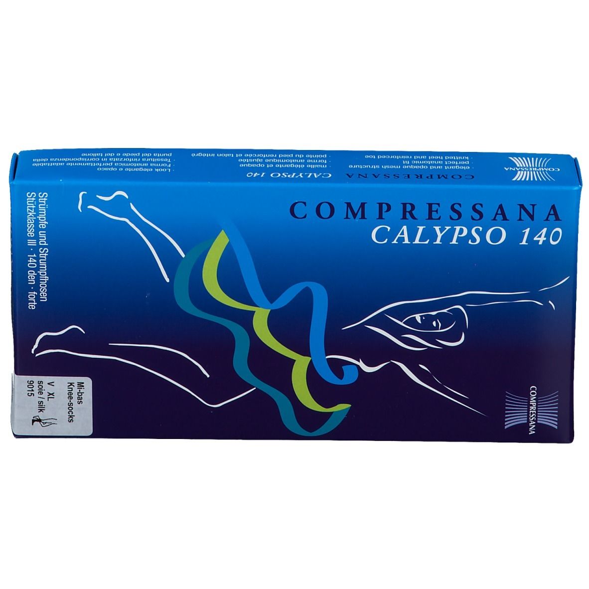 Blauwe doos Compressana Calypso 140 compressiekousen, steunklasse III, 140 den.