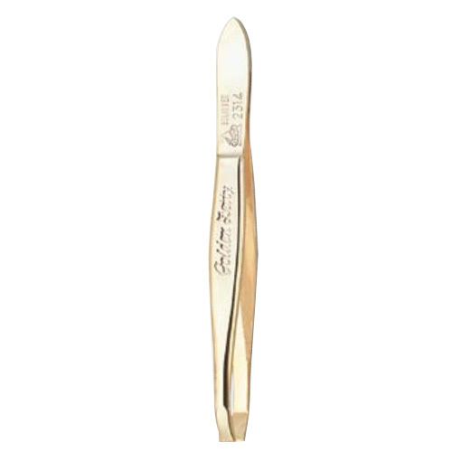 Gouden pincet. Opschrift 'Golden Zetty'.