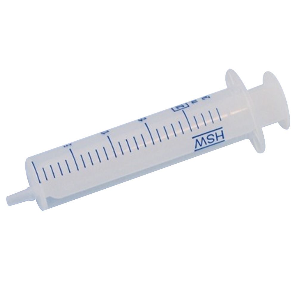 Seringue jetable en plastique avec échelle, 20ml.
