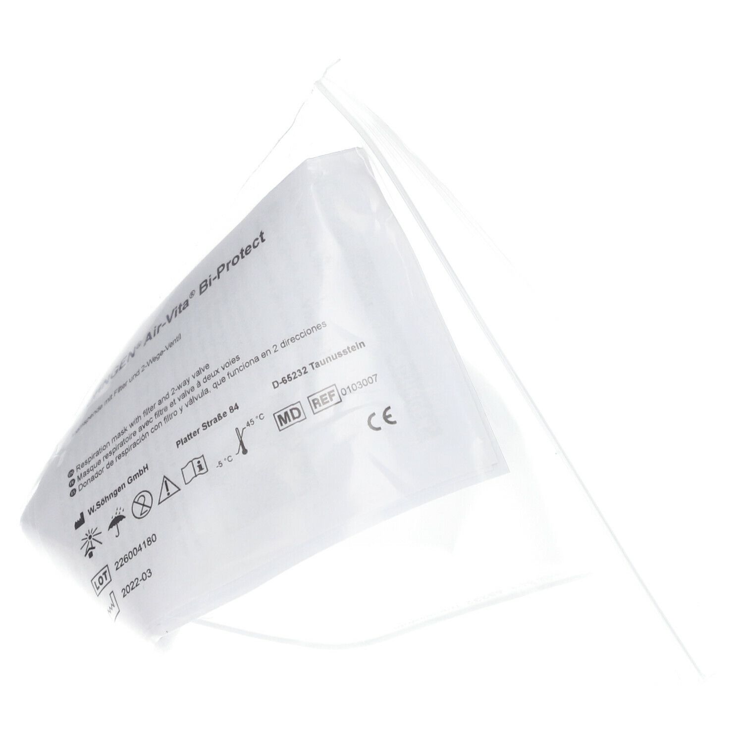 Air-Vita® Bi-Protect in transparante verpakking. Productinformatie op witte achtergrond.