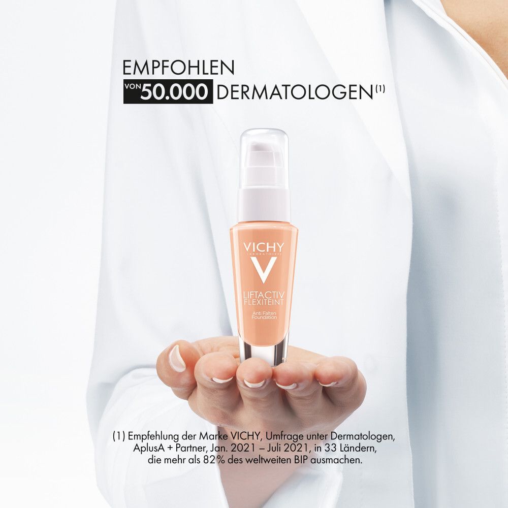 Sérum Vichy Liftactiv dans un flacon pompe au contenu beige.