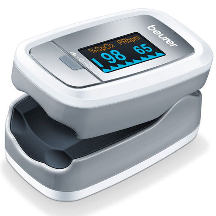 Beurer vingerpulsoximeter PO 30 met kleurendisplay.