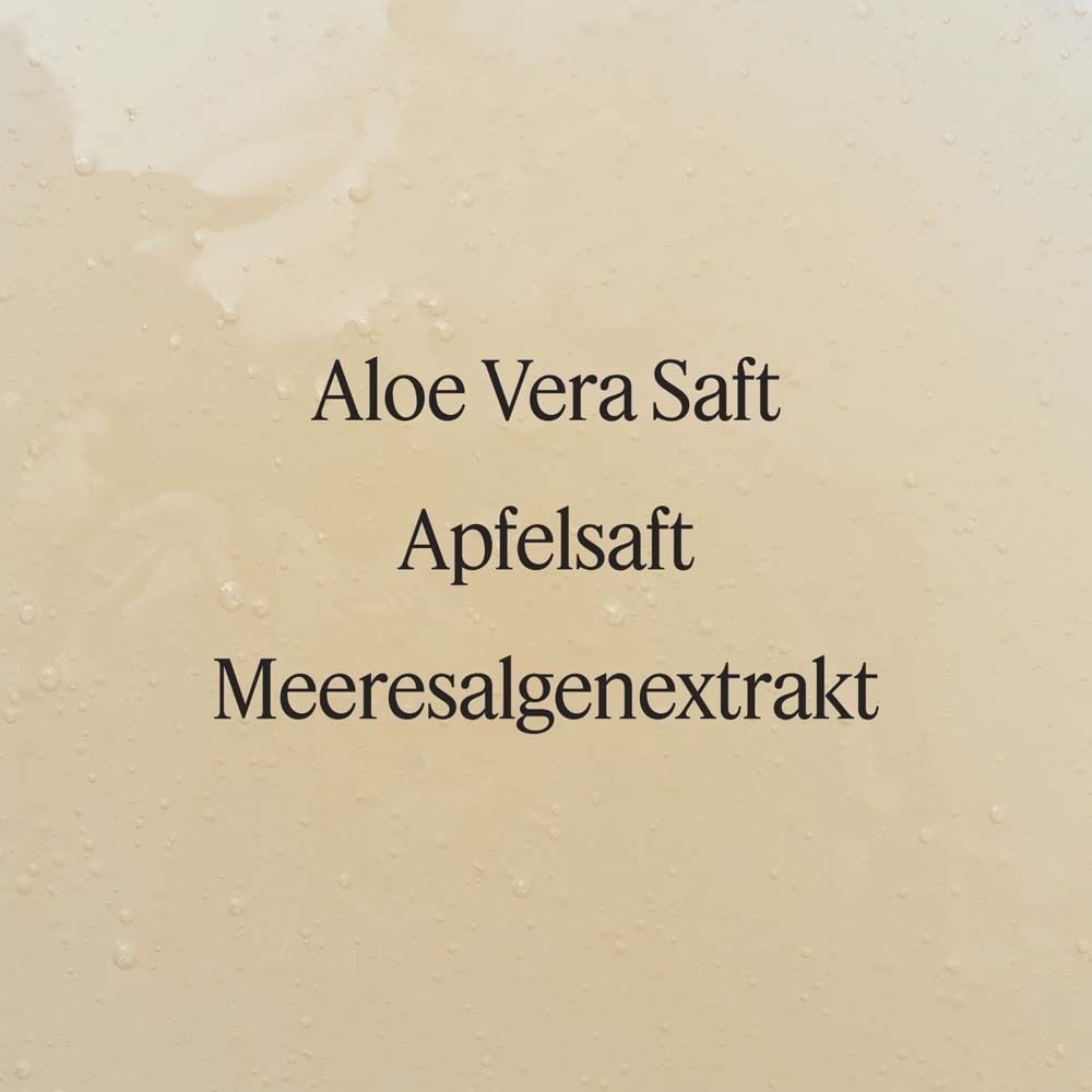 Aloë Vera sap, appelsap, zeewier extract.