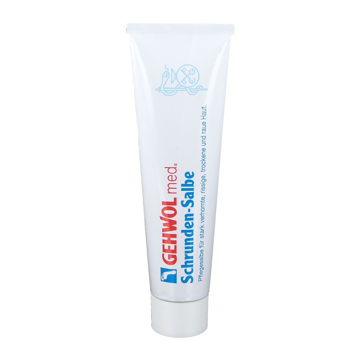 Tube GEHWOL med. Kloven-Zalf met applicator. Verzorgende zalf voor sterk verhoorde, gebarsten, droge en ruwe huid.