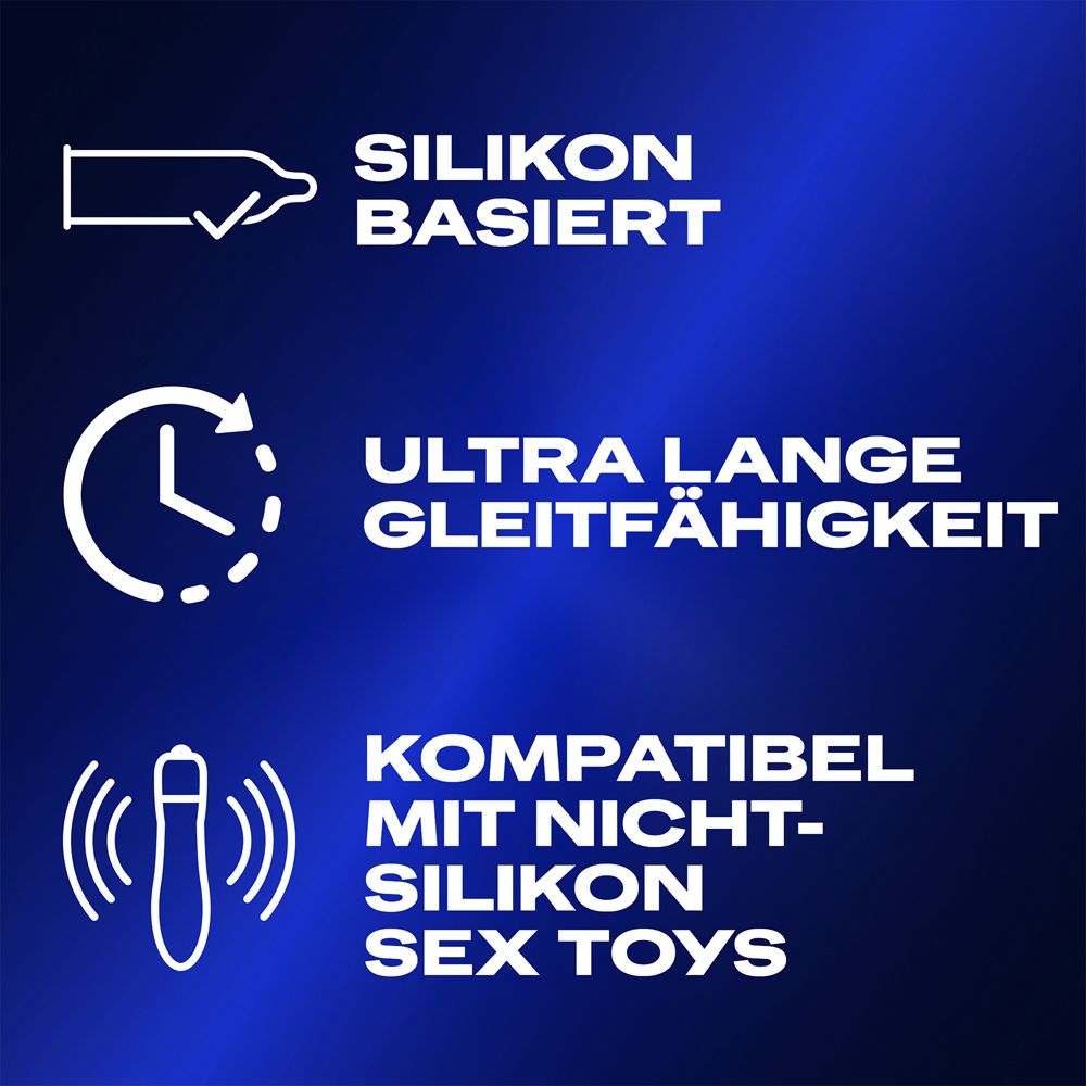 À base de silicone, ultra-glissant, compatible avec les jouets.
