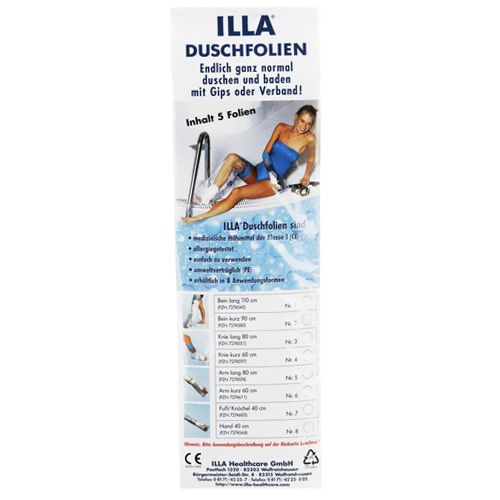 ILLA douchefolies: 5 waterdichte hoezen voor gips of verband.