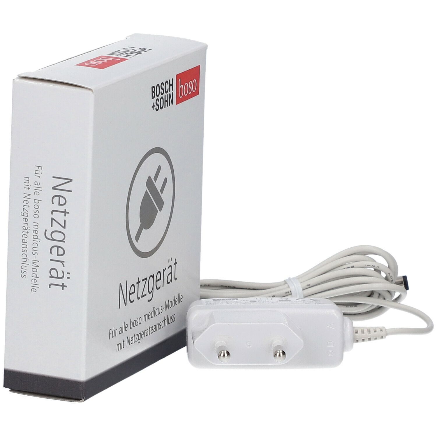 Emballage et adaptateur secteur pour appareils boso medicus.