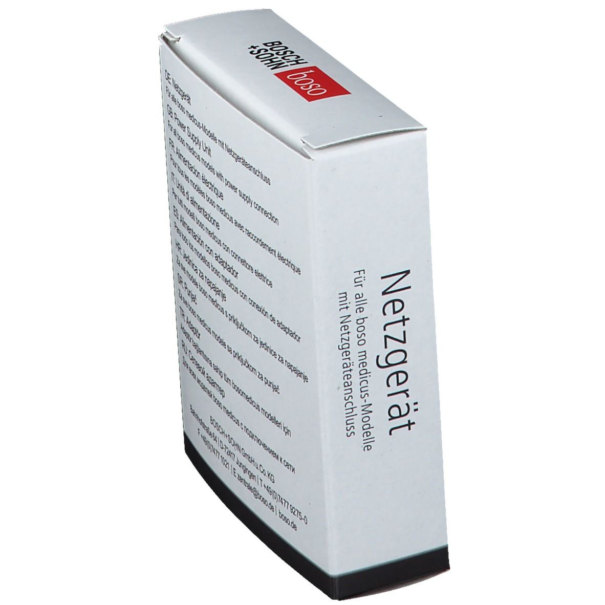 Emballage et adaptateur secteur pour appareils boso medicus.