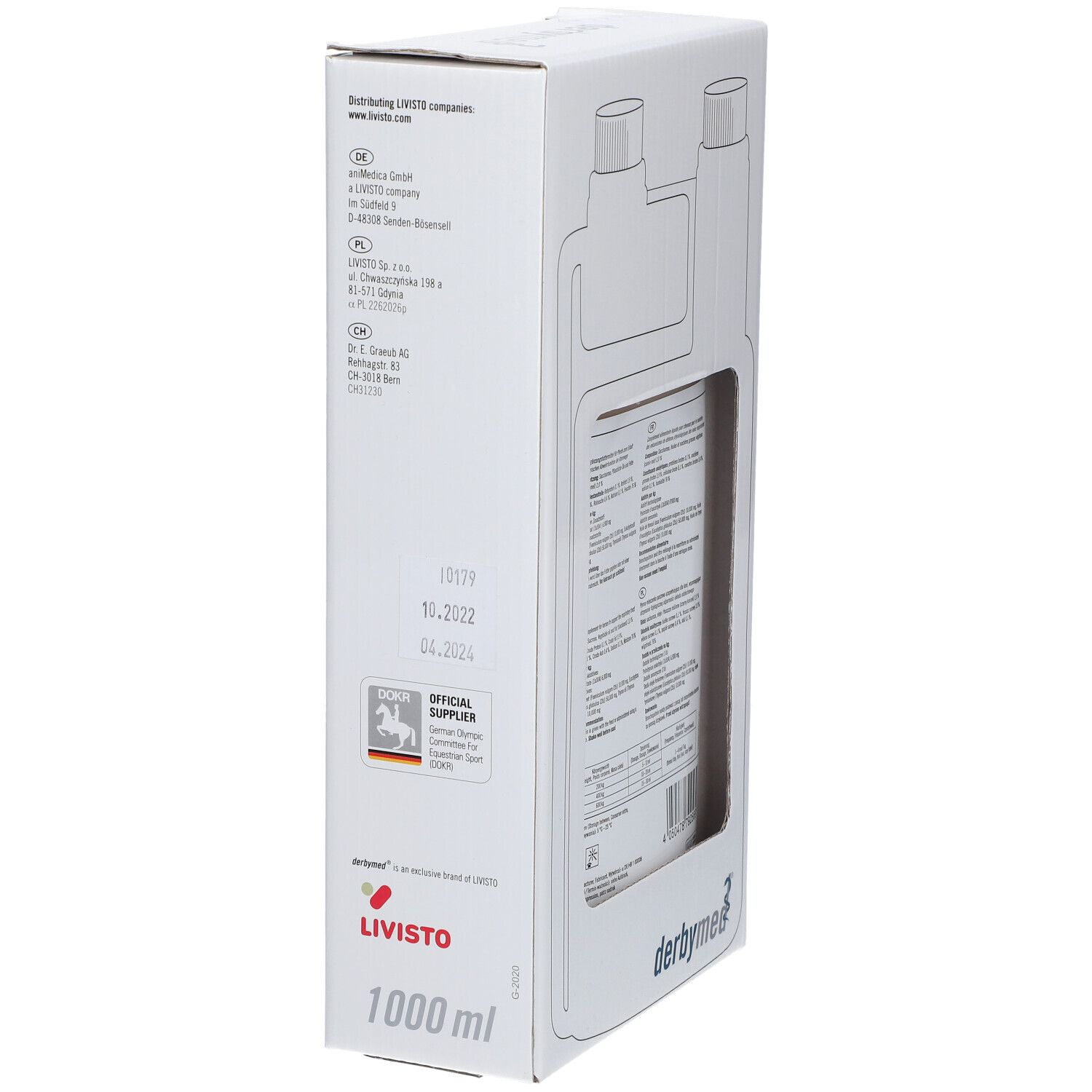Verpakking voor Derbymed Bronchopulmin, 1000 ml.
