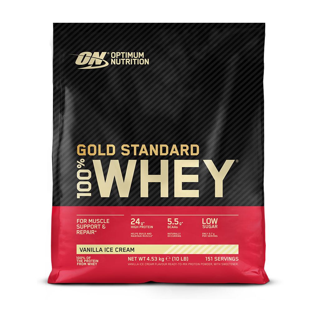 Optimum Nutrition 100 % Whey Gold Standard, Vanille ijs, Poeder