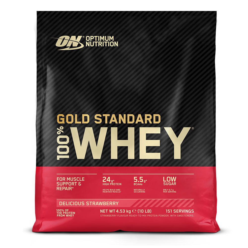 Optimum Nutrition 100 % Whey Gold Standard, Fraise, Poeder