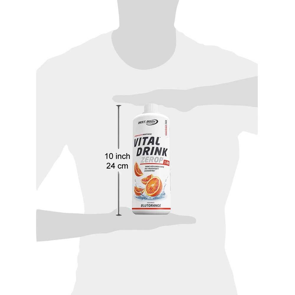 Best Body Nutrition Vital Drink Zero, Orange Sanguine, hauteur 24 cm.