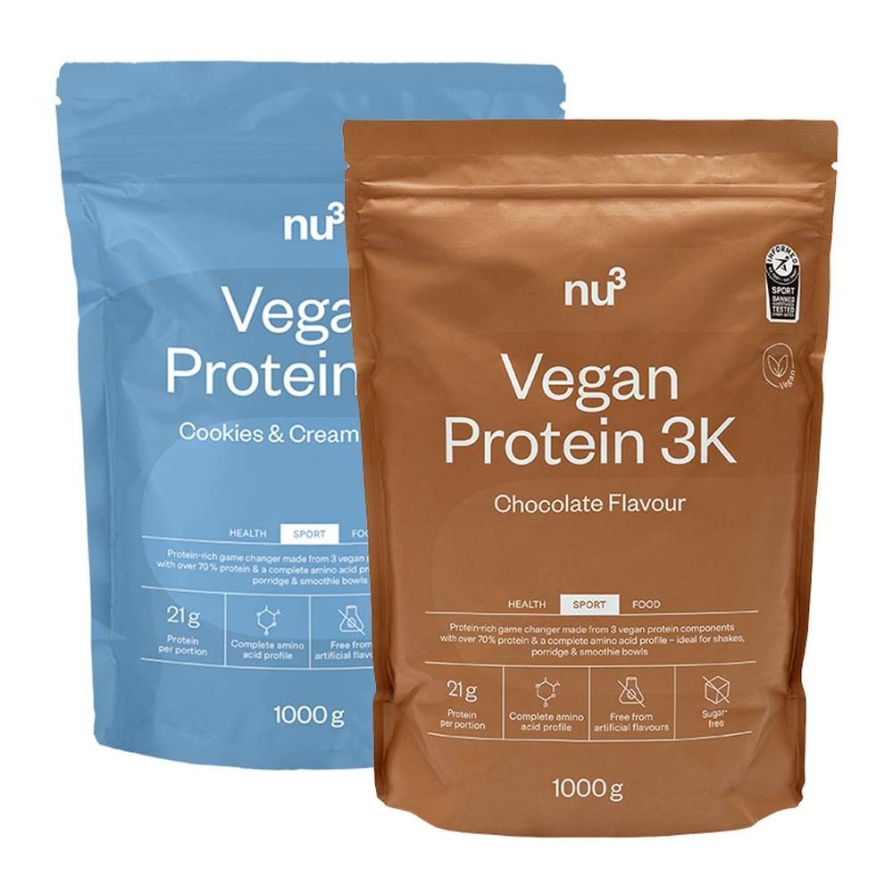 nu3 Vegan Protein 3K Proefpakket Chocolade & Cookies-Cream