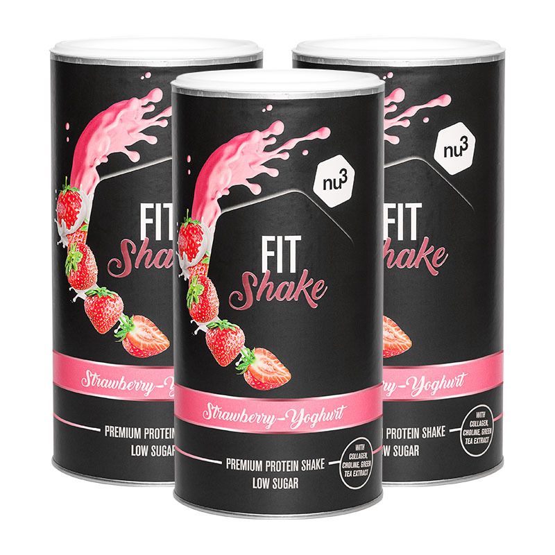 nu3 Fit Shake, Erdbeer-Joghurt, Pulver