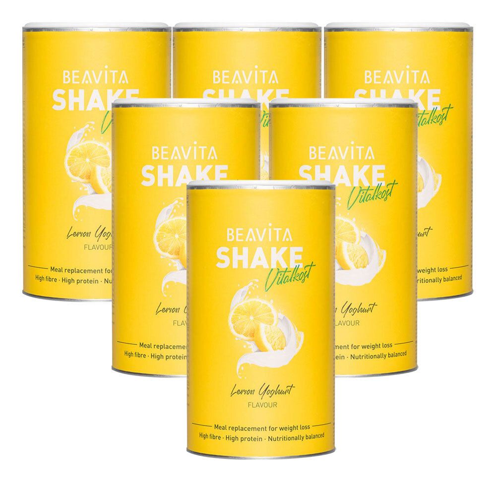 Six boîtes de BEAVITA Vitalkost Diät-Shake Citron-Yaourt.
