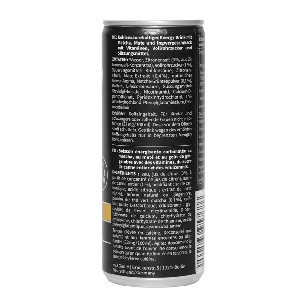 nu3 Fit Energy Drink Gingembre