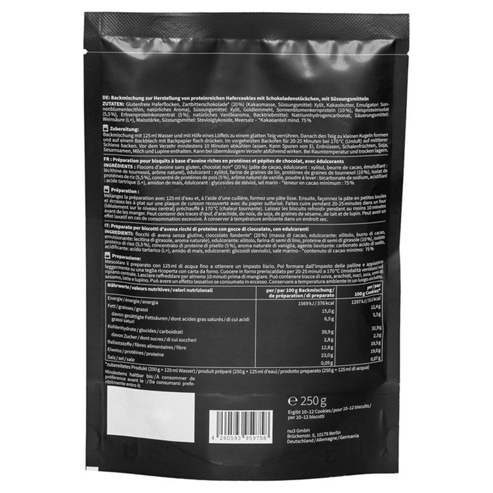 nu3 Fit Cookies Oatmeal - Chocolate Chip