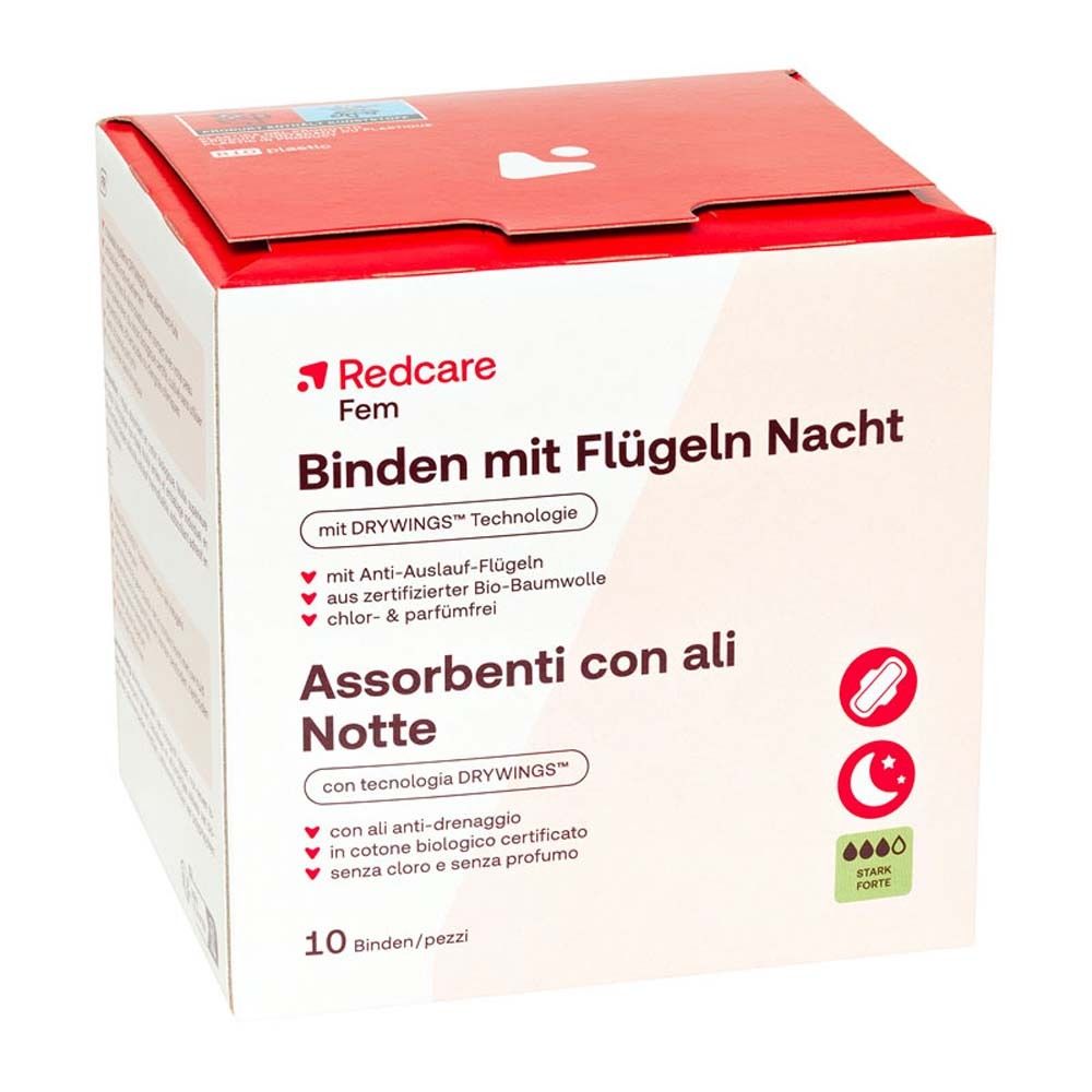Redcare Fem Serviettes de Nuit avec Ailettes