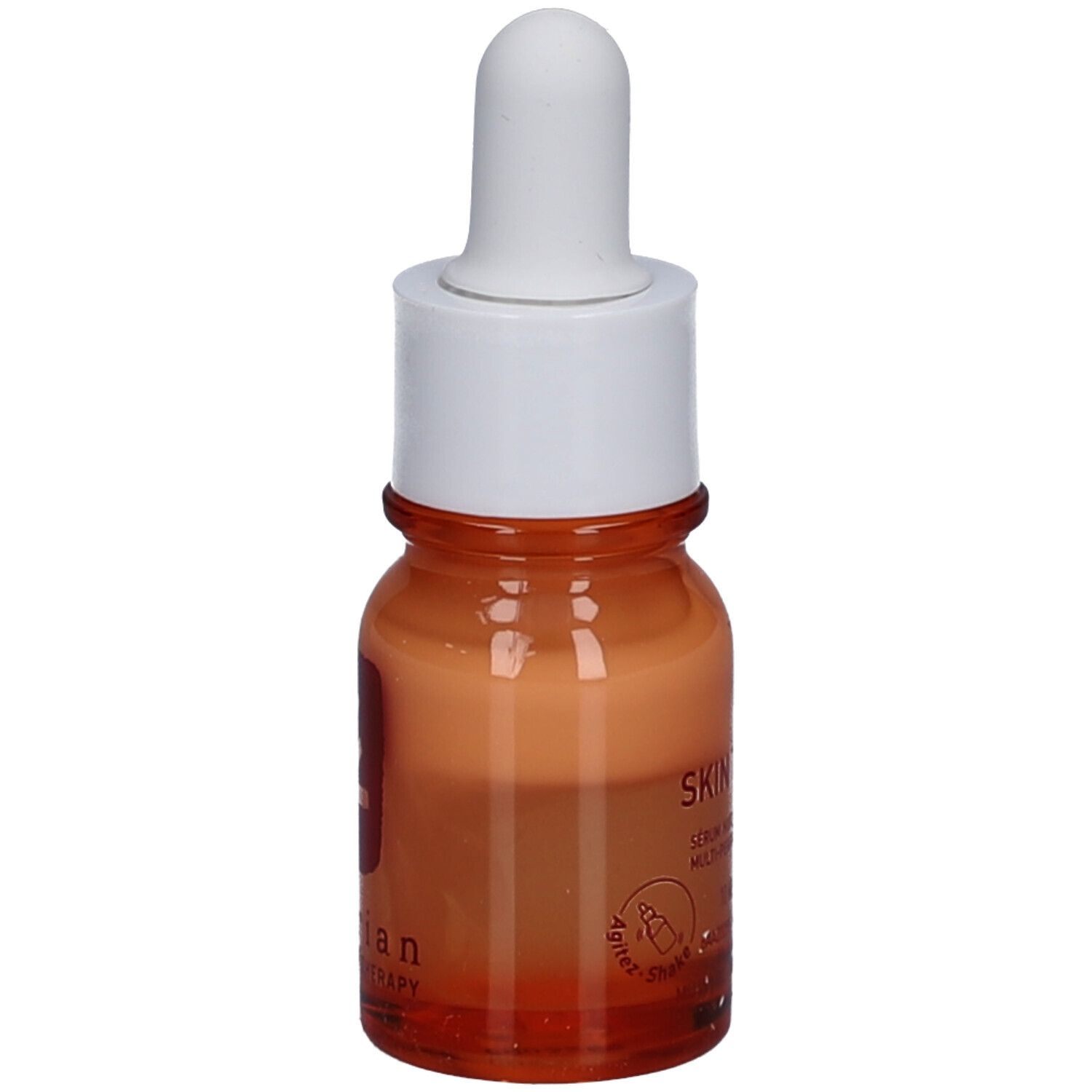 Erborian Skin Therapy Light serum in een klein glazen flesje met druppelaar, achterkant.