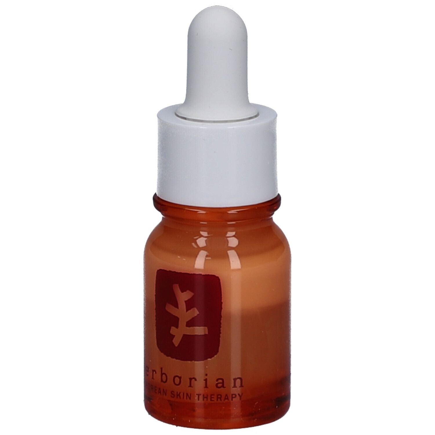 Erborian Skin Therapy Light serum in een klein glazen flesje met druppelaar en rood logo.