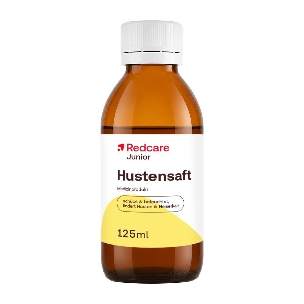 Une bouteille de sirop contre la toux Redcare Junior 125ml.