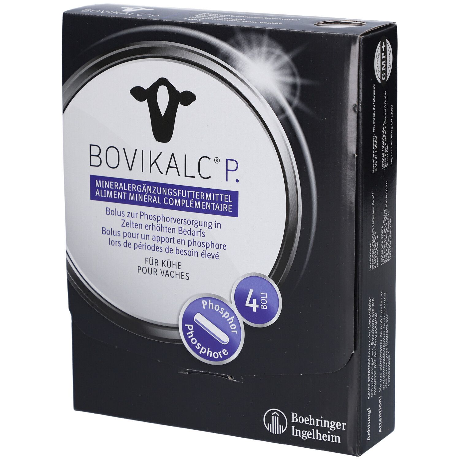 Bovikalc P Bolus pour vaches, 4 bolus.