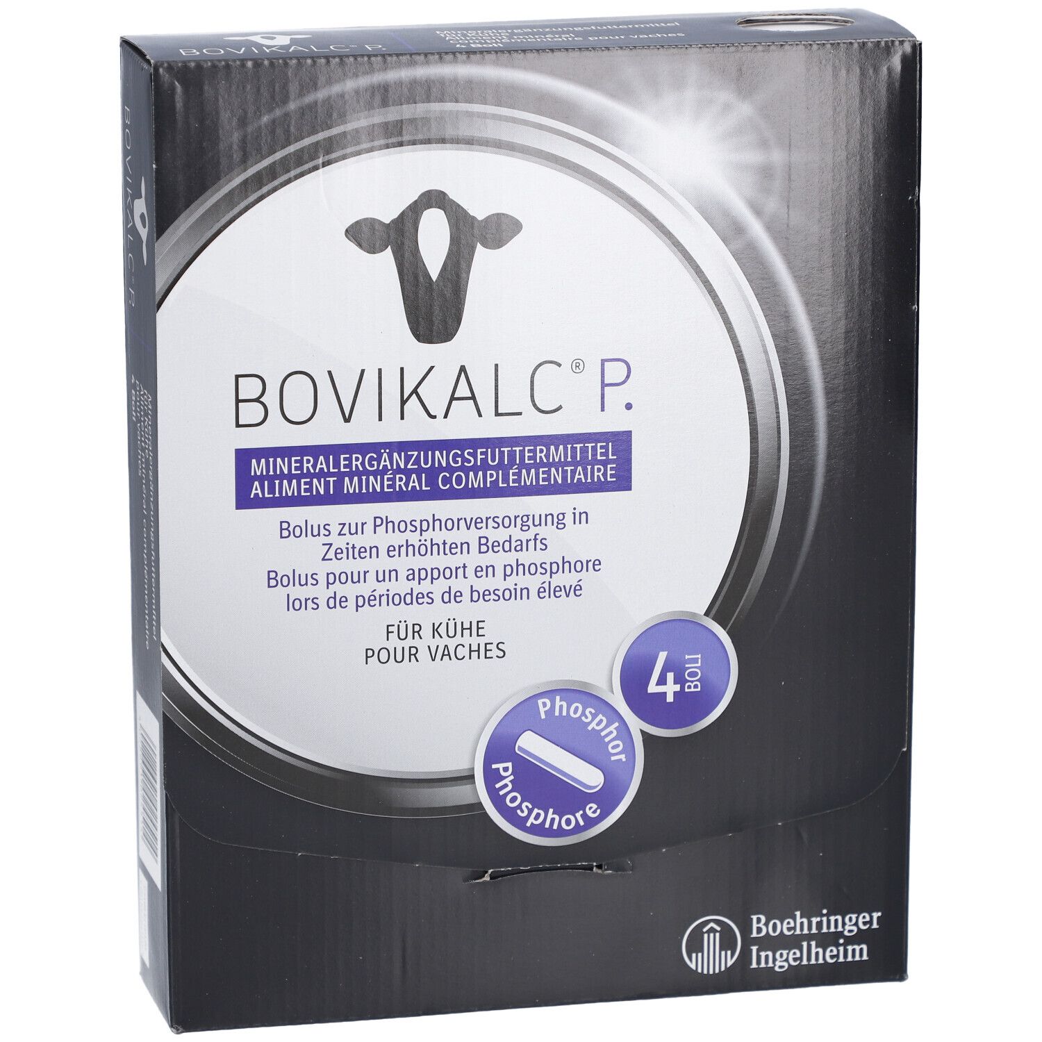 Bovikalc P Bolus pour vaches, 4 bolus.