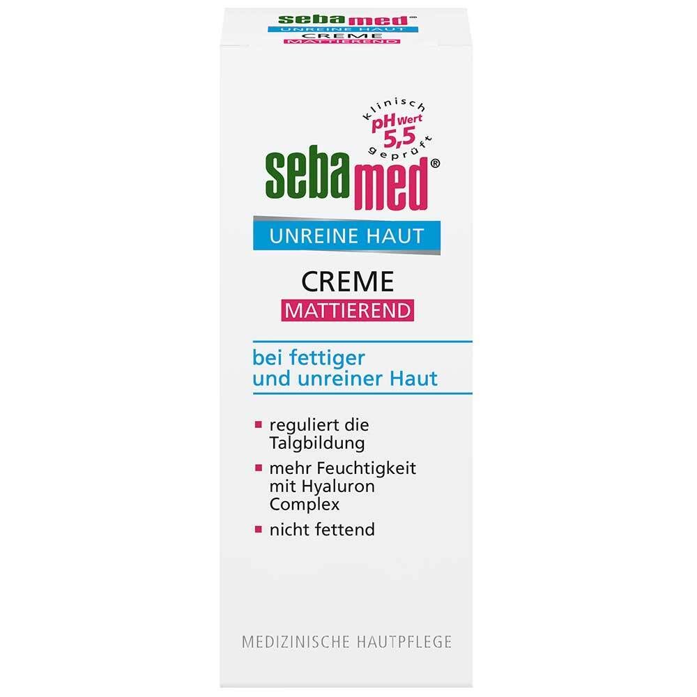 Sebamed Crème Matifiante Peau Impure. Tube avec pH 5,5. Pour peaux grasses et impures.