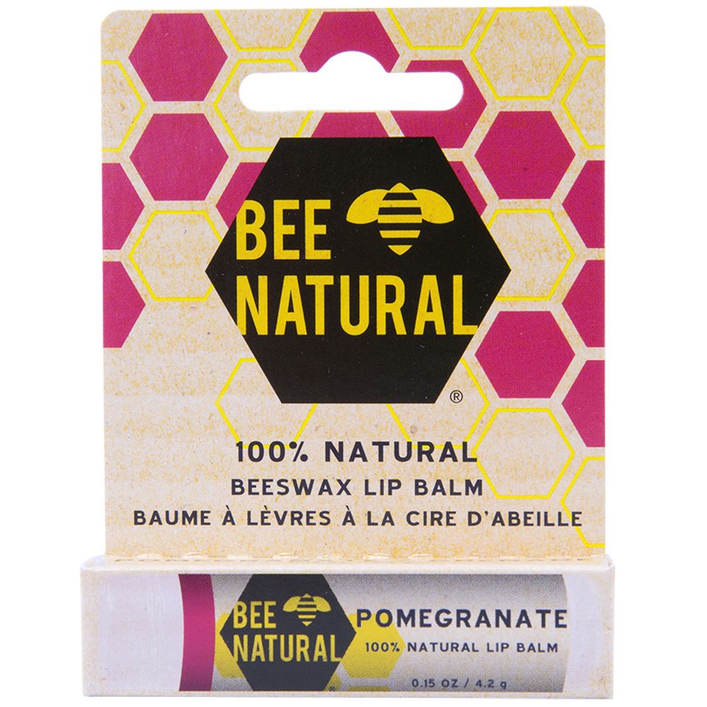 Bee Natural Baume à Lèvres à la Cire d'Abeille Grenade