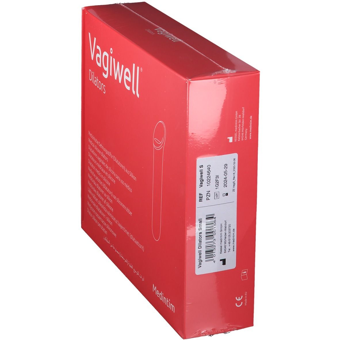 Verpakking van Vagiwell Dilators, maat L.