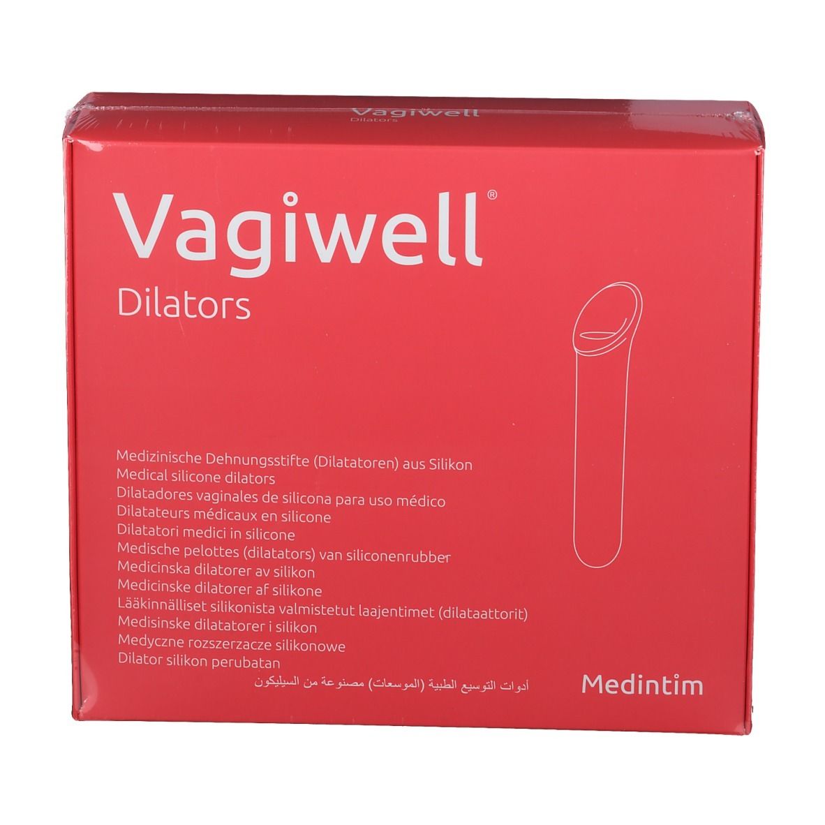 Vagiwell dilatoren van siliconen, medisch gebruik.