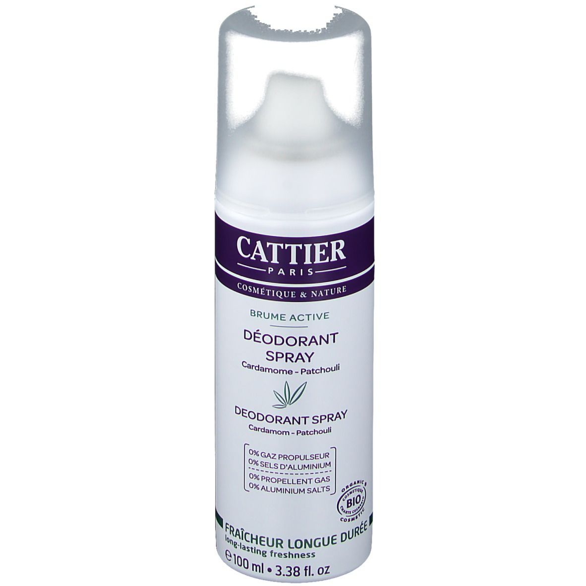 CATTIER Déodorant Brume Active - Cardamome et Patchouli