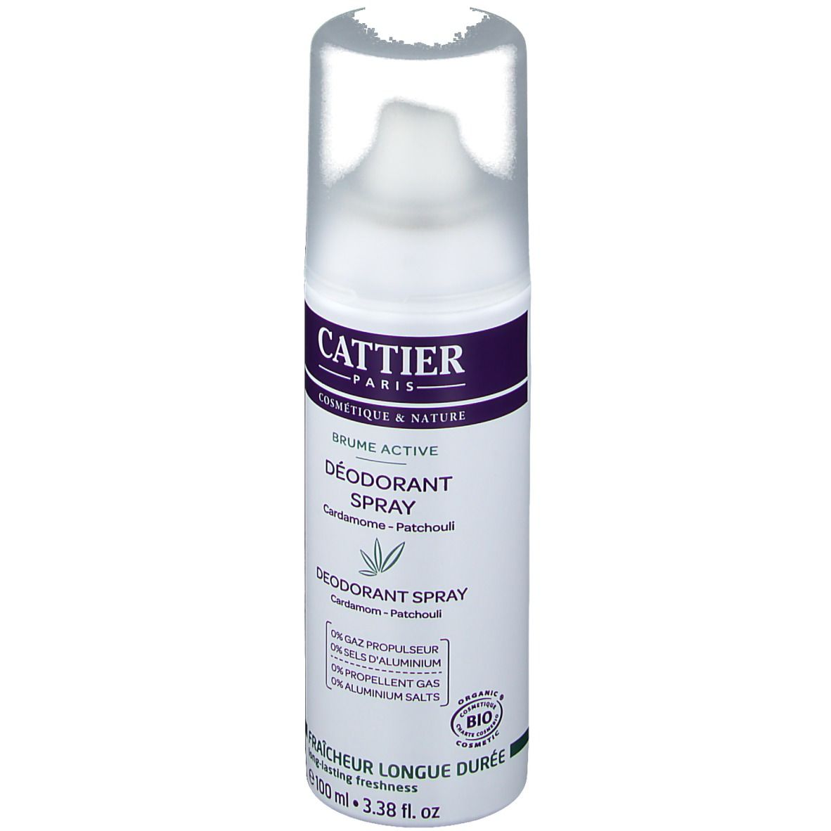CATTIER Déodorant Brume Active - Cardamome et Patchouli