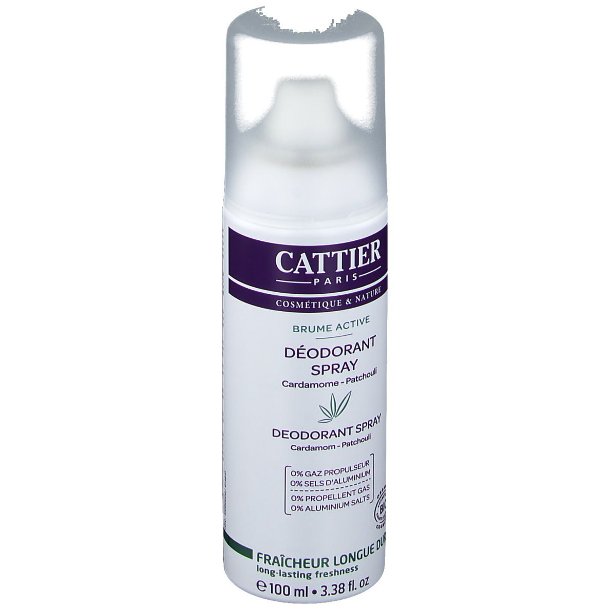 CATTIER Déodorant Brume Active - Cardamome et Patchouli