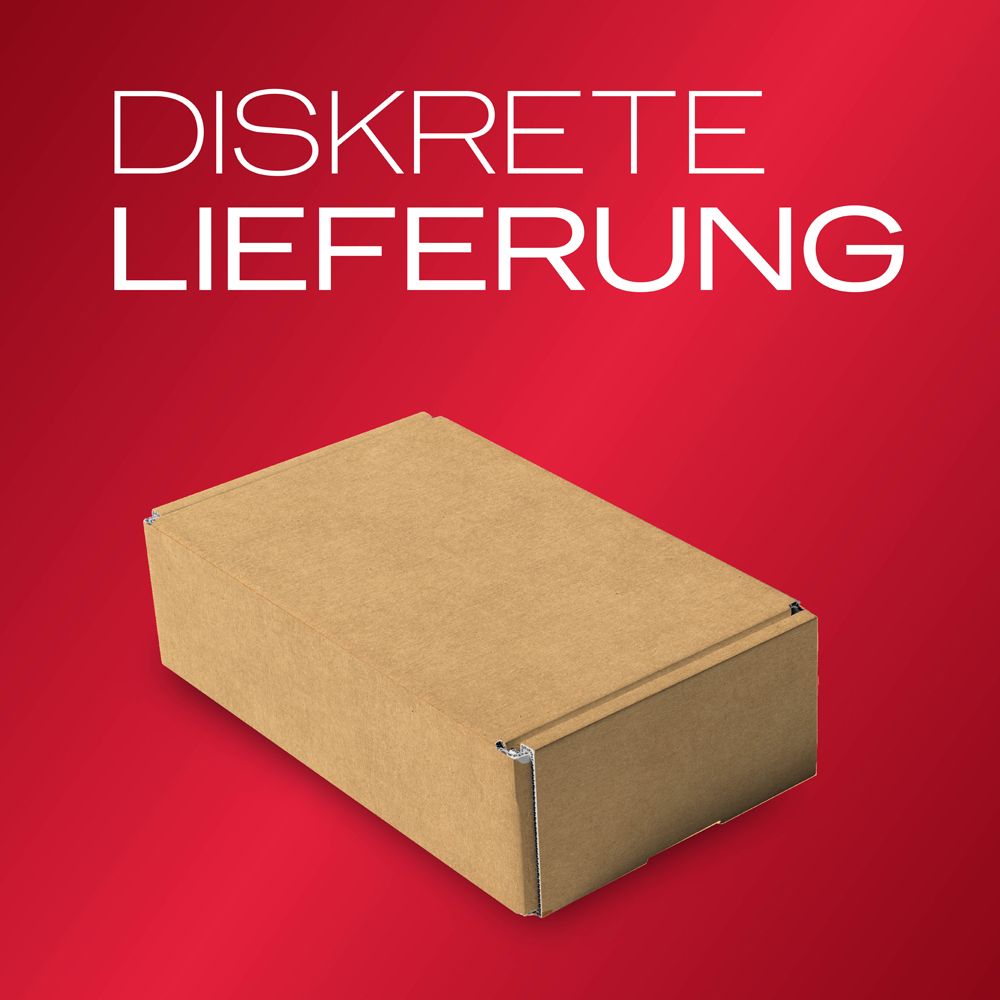 Livraison discrète : un carton d'expédition brun neutre.