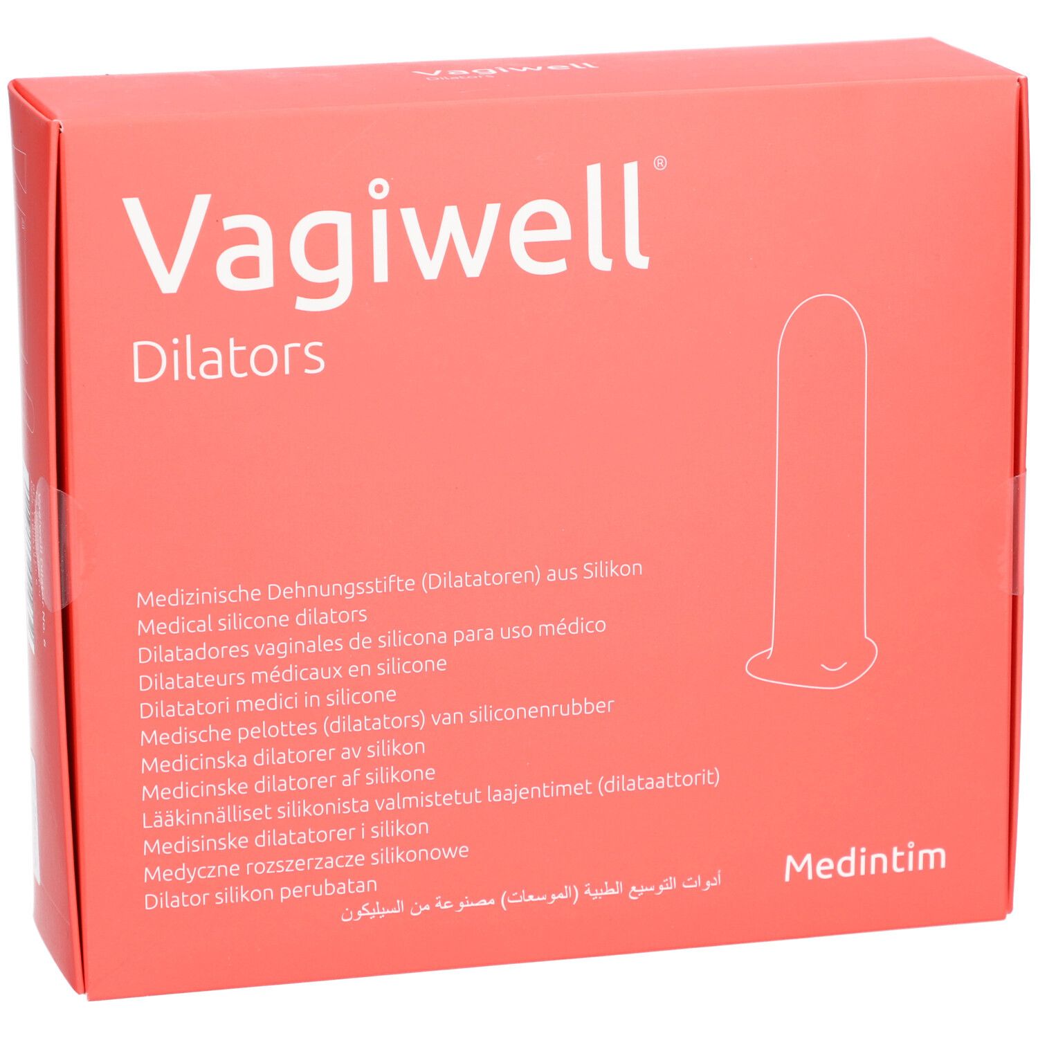 Vagiwell Dilatateurs en silicone, tiges de dilatation médicales.