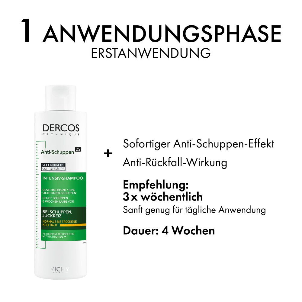 Bouteille de shampooing intensif Dercos Anti-Pelliculaire avec Sélénium DS.
