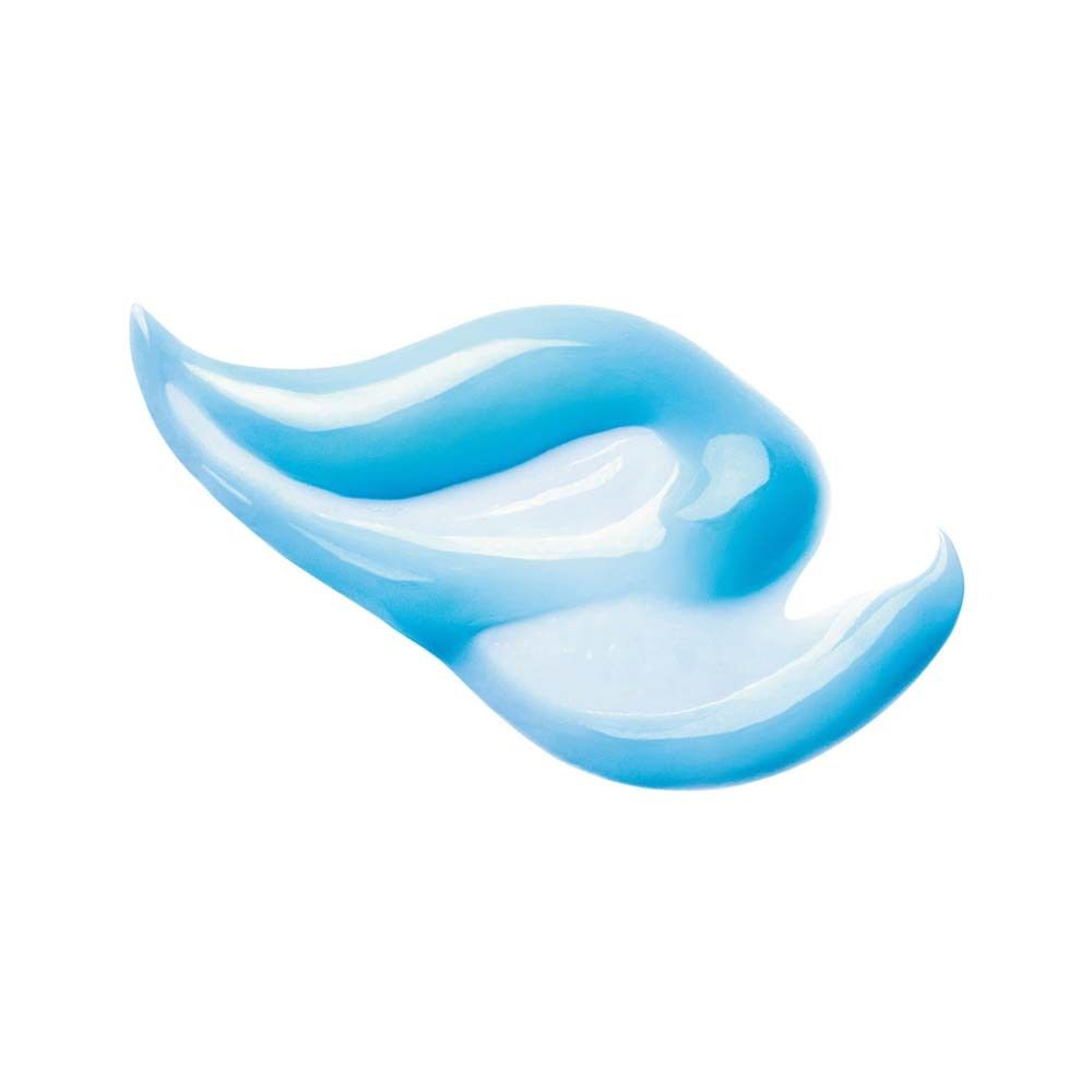 Gros plan d'un gel bleu. Le gel est brillant et a une forme ondulée.