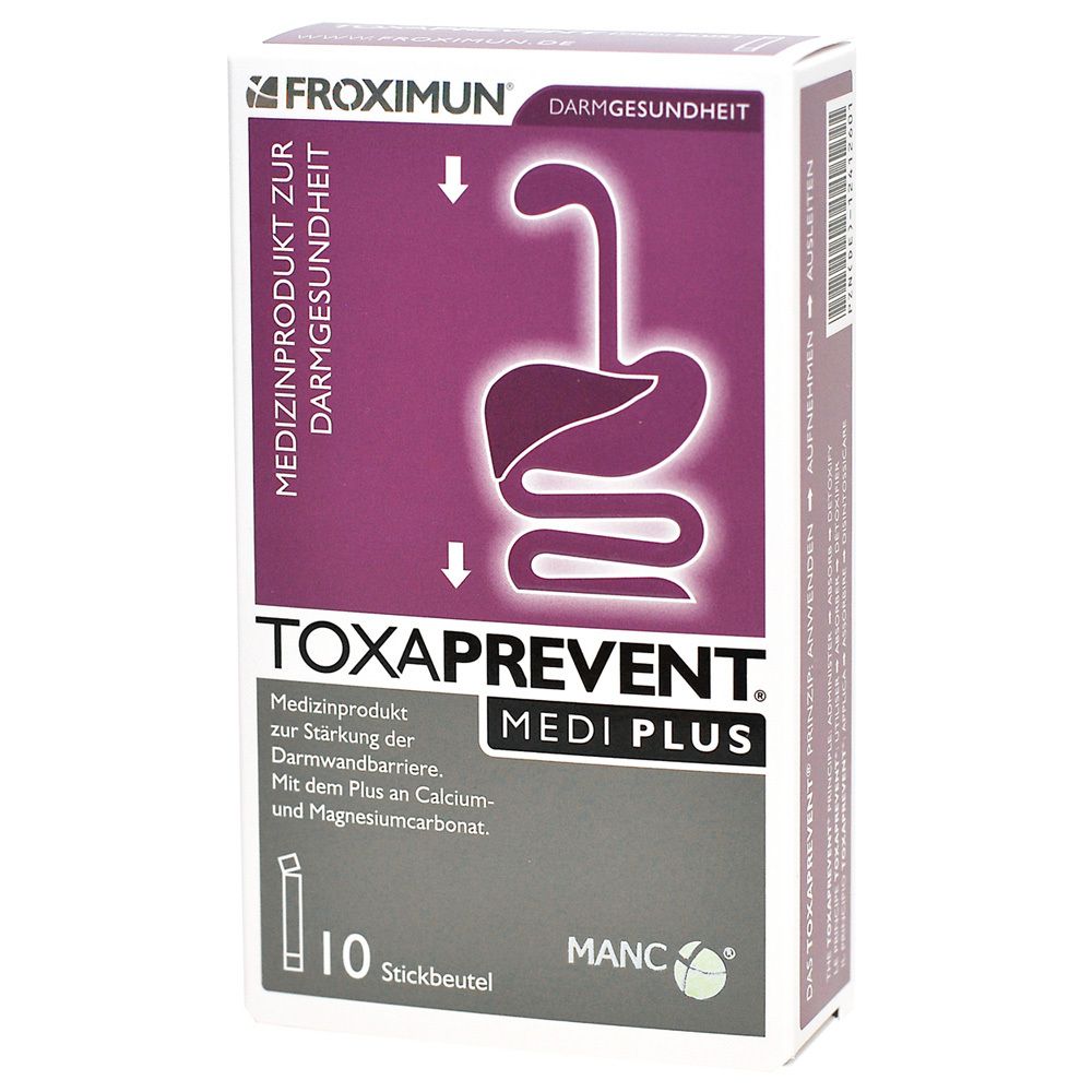 Boîte avec nom et logo du produit. 10 sachets. Dispositif médical pour la santé intestinale.