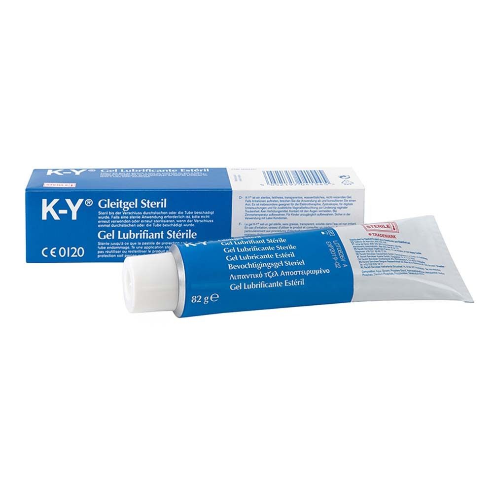 Tube et boîte K-Y Gel Lubrifiant Stérile, 82g.